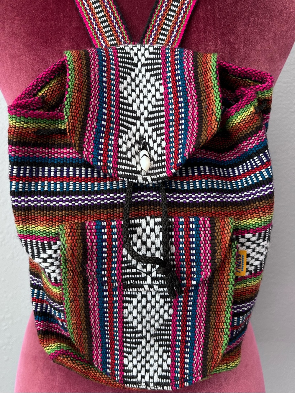 Pinzon Multicolor Festival Backpack Made in Mexico - Picture 12 of 14